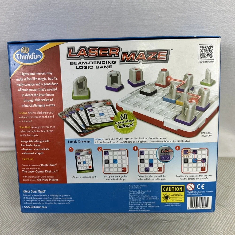 ThinkFun Laser Maze STEM Toy Set‎ Brain-Boosting Game Ages 8+ Logic Homeschool